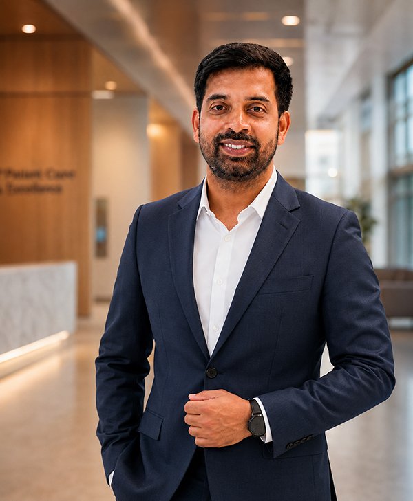 Dr. Kiran Tej Daggupati treating a patient